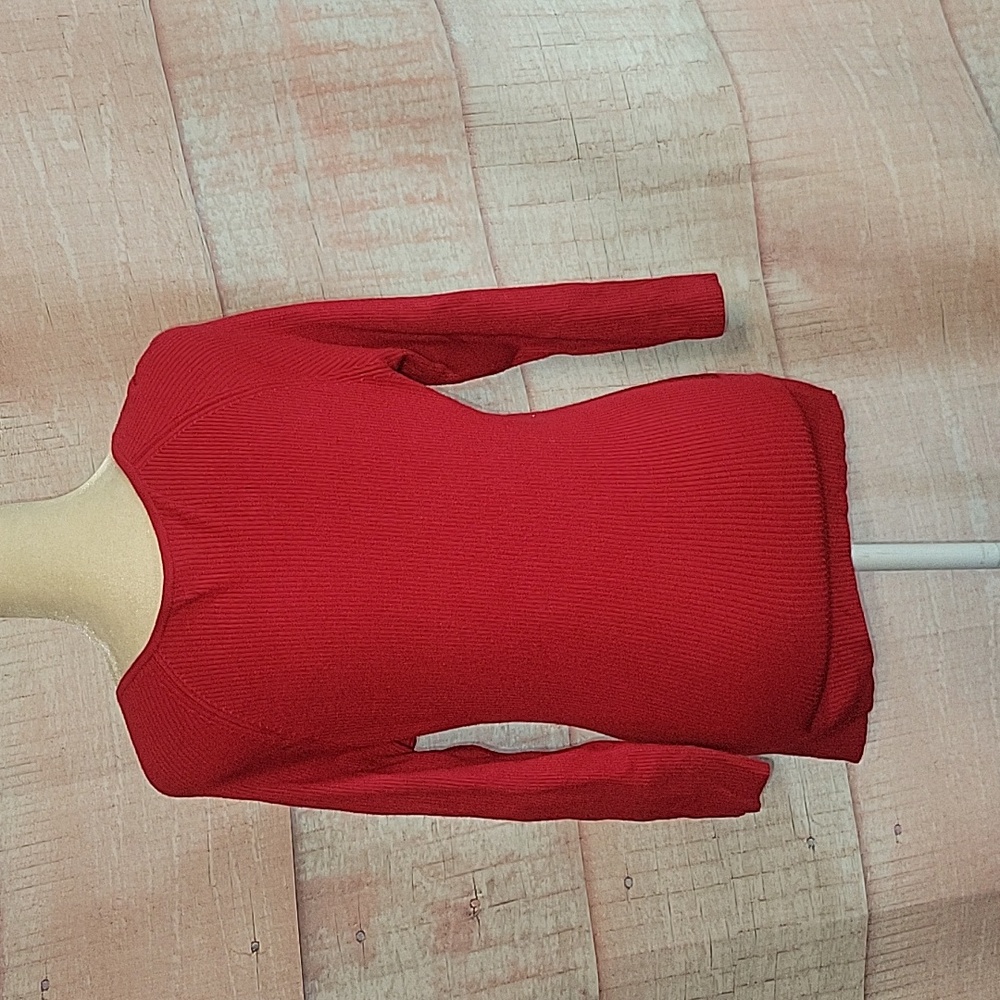 Philosophy Red Ribbed Sweater - Picture 4 of 6